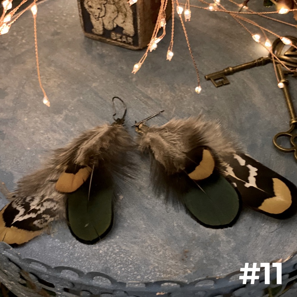 Rustic Feather Earrings